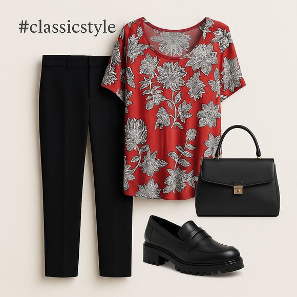 🌹 Vintage JM Collection Red Floral Top – Statement Piece with WPL Tag - Picture 7 of 13